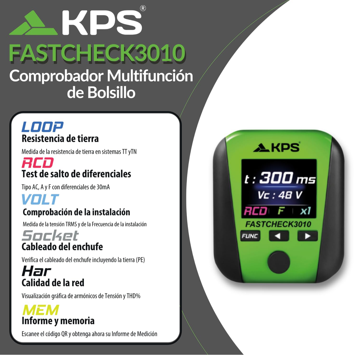FASTCHEK 3010 KPS (comprobados de bolsillo)