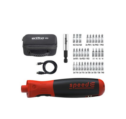 SPED POKETDRIVER CON CAJA DE PUNTERAS Y MALETÍN (cable cargador tipo C incluido)